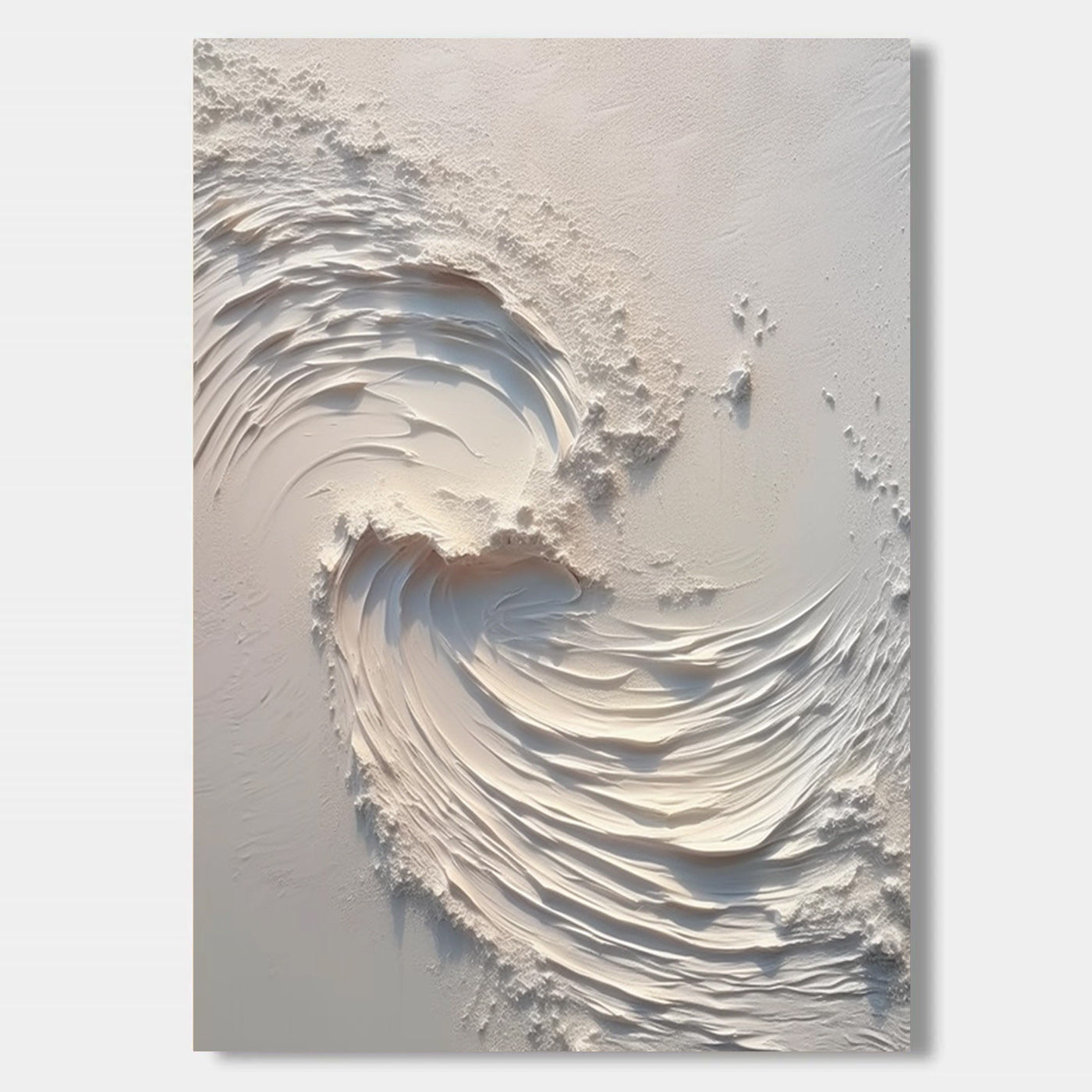 3D Textured Abstract Wave Painting - Dual Harmony