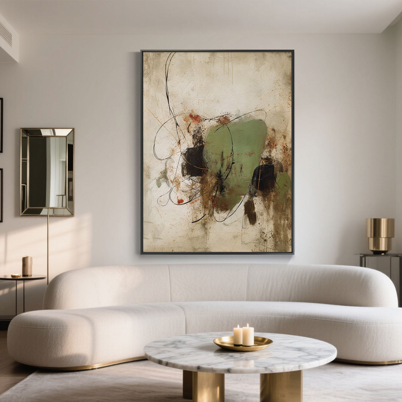 Abstract Expressionism Green Wall Art - Impulse
