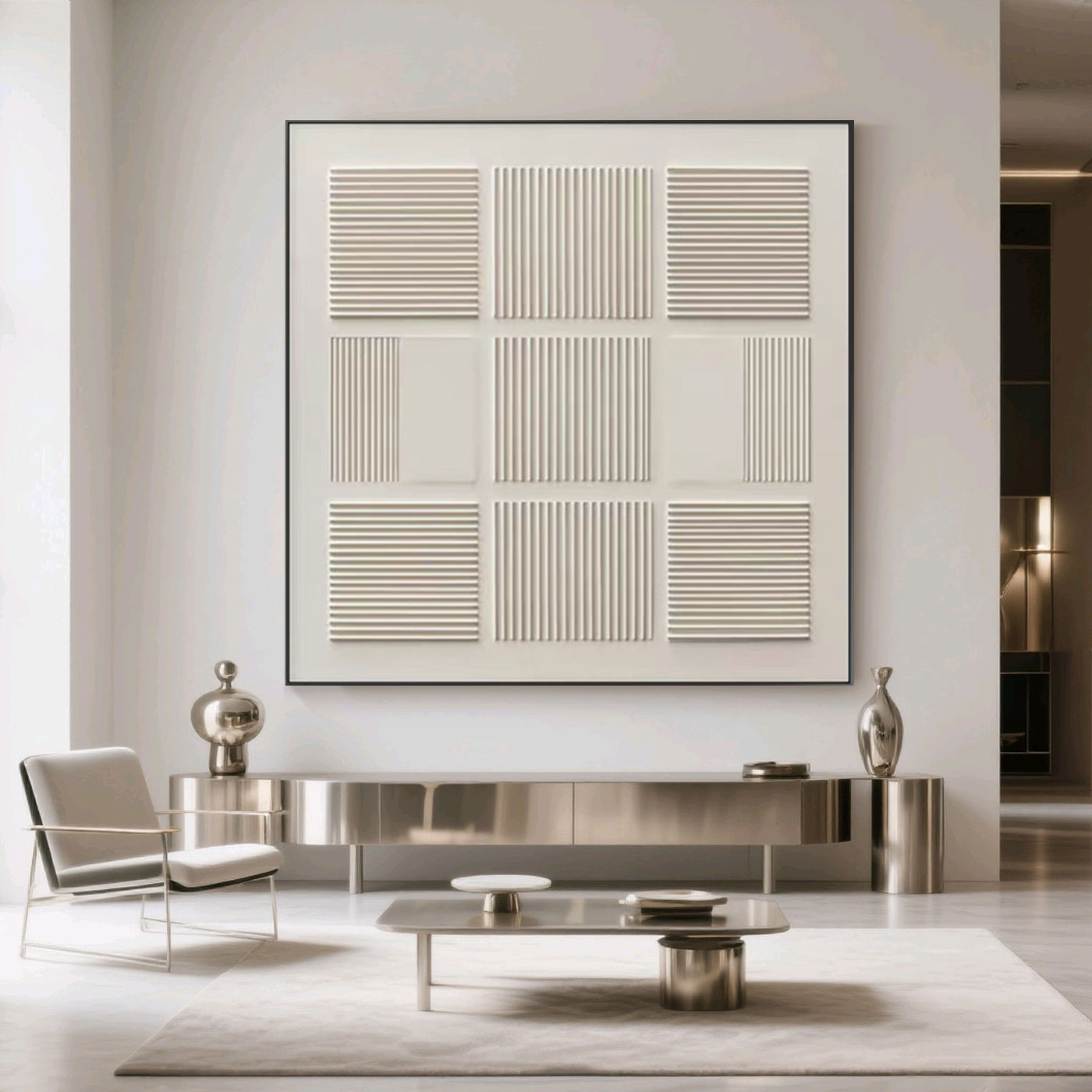Wabi-Sabi Geometric Neutral Wall Art - Quiet Rhythm