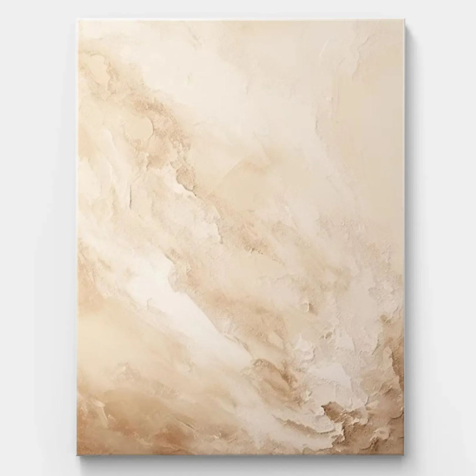 Minimalist Beige and Brown Textured Wall Art | Abstract Canvas Painting ...