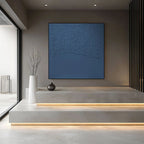Modern abstract canvas art blending plaster, quartz sand, and understated color for a serene, nature-inspired design.