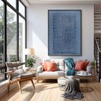 Wabi Sabi Minimalist Blue Canvas Wall Art #WS046