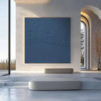 Minimalist Wabi Sabi Blue Canvas Wall Art #WS045