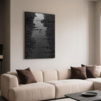 Eco-friendly acrylic artwork on premium canvas, highlighting imperfections and raw texture for a bold yet understated statement.