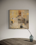 Vintage Abstract Minimalist Square Wabi-Sabi Wall Art #WS049