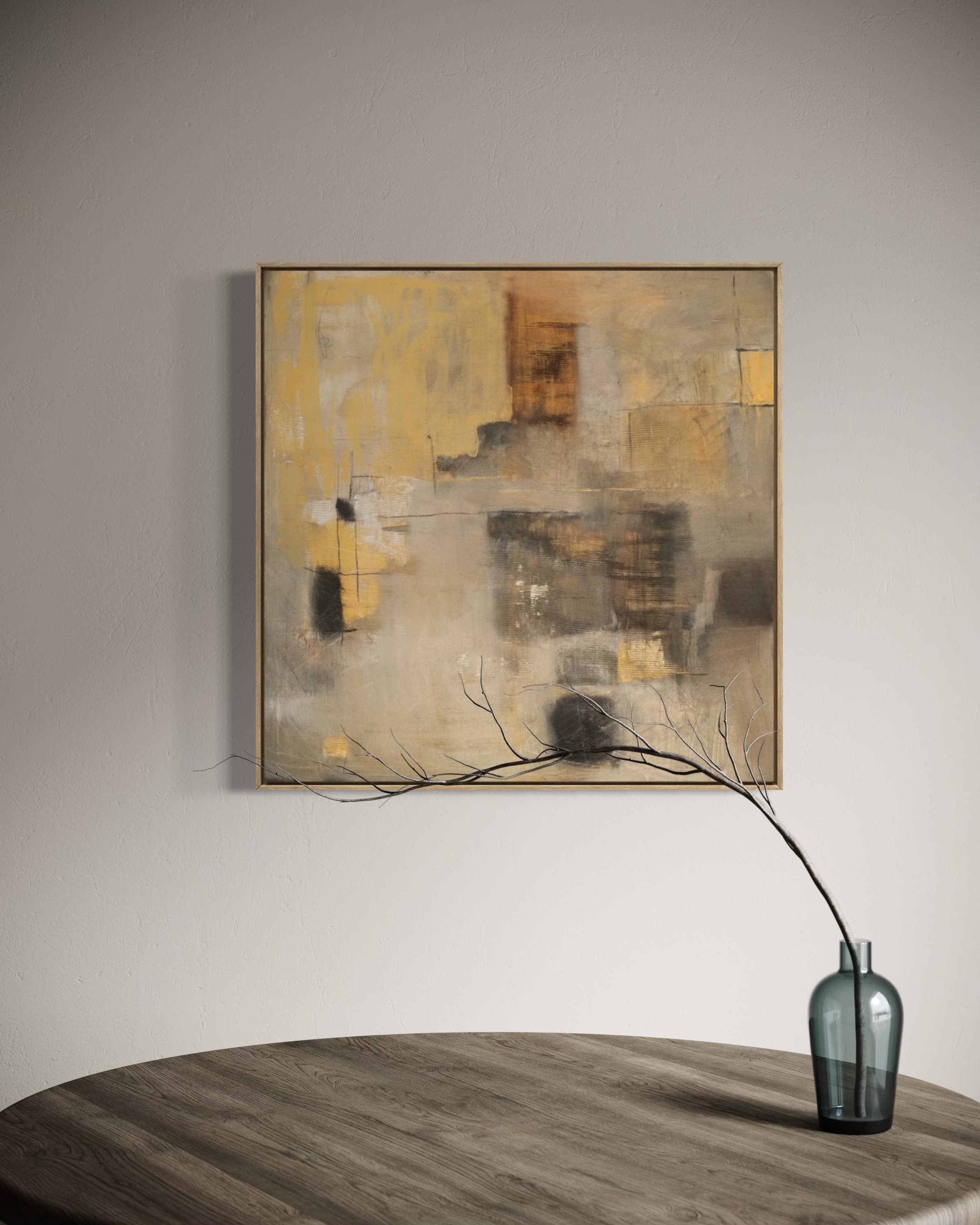 Vintage Abstract Minimalist Square Wabi-Sabi Wall Art #WS049