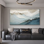 3D textured blue seascape wall art | Ocean Veil