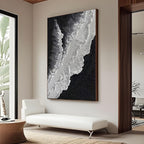 3D Textured Ocean Wall Art | Dark Tide