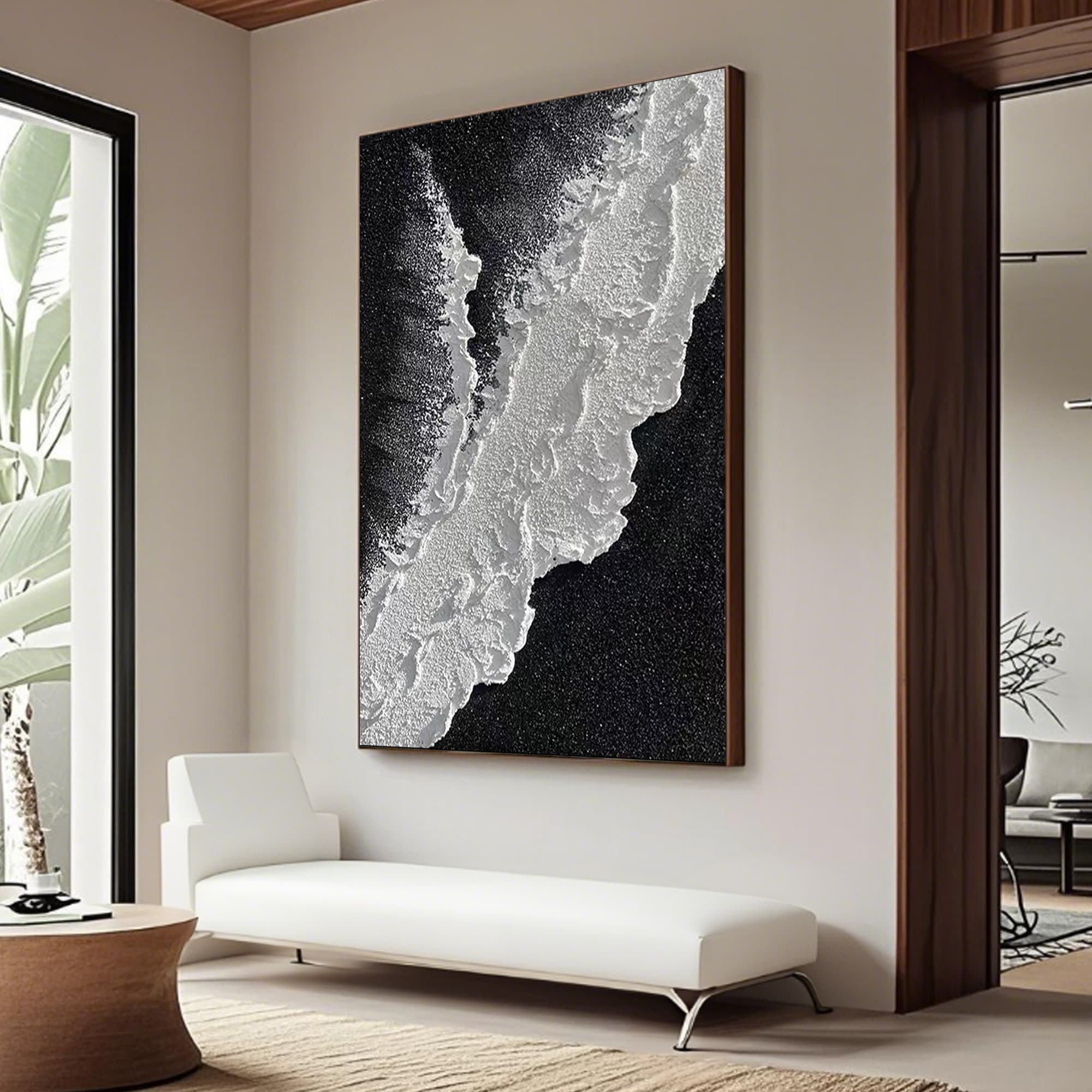 3D Textured Ocean Wall Art | Dark Tide