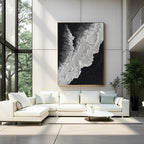 3D Textured Ocean Wall Art | Dark Tide