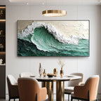 3D Textured Ocean Wave Canvas | Rolling Tide