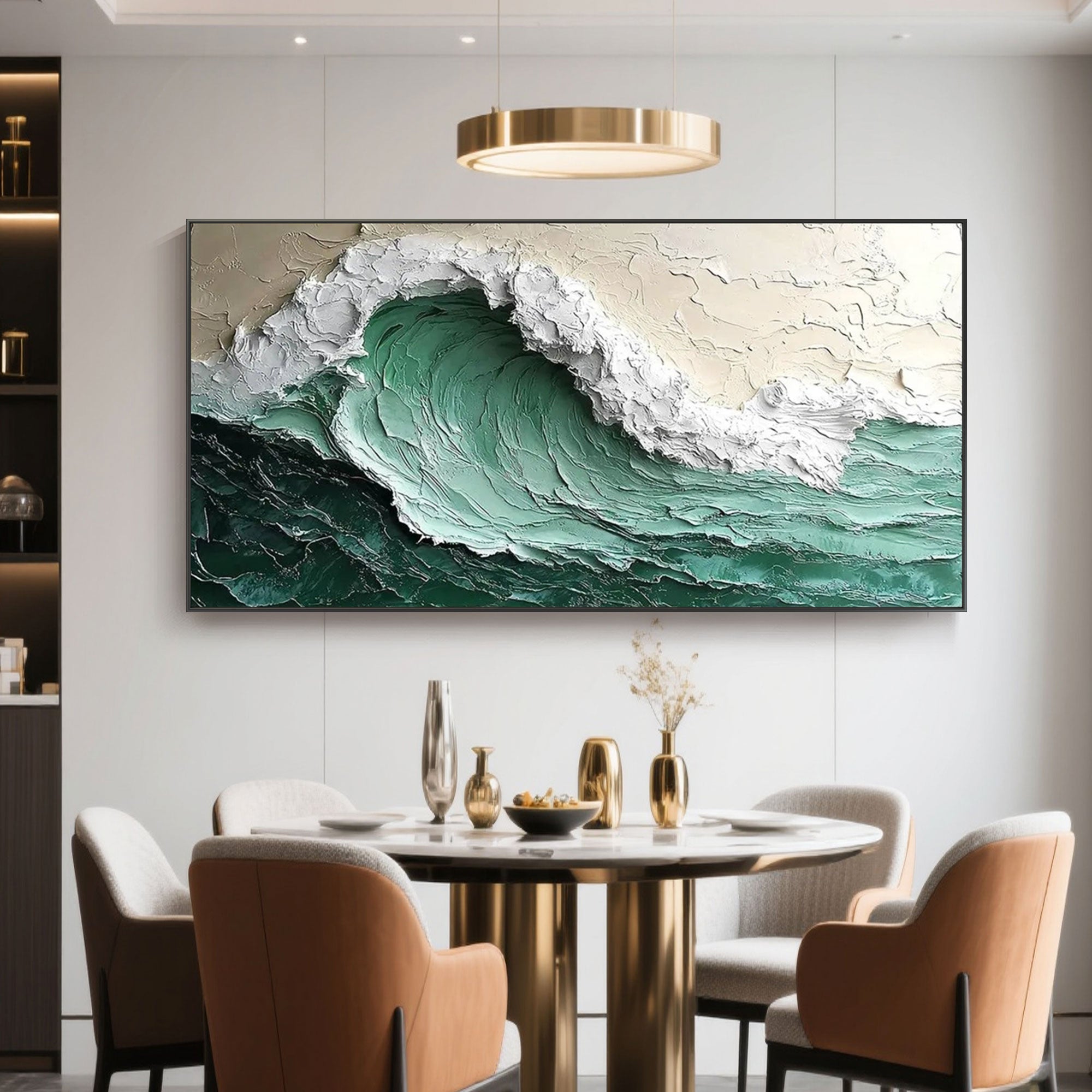 3D Textured Ocean Wave Canvas | Rolling Tide