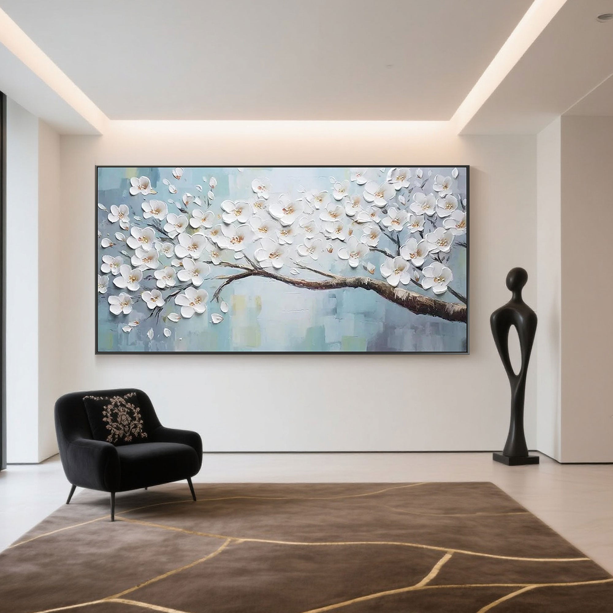 3D White Floral Wall Art | Serenity