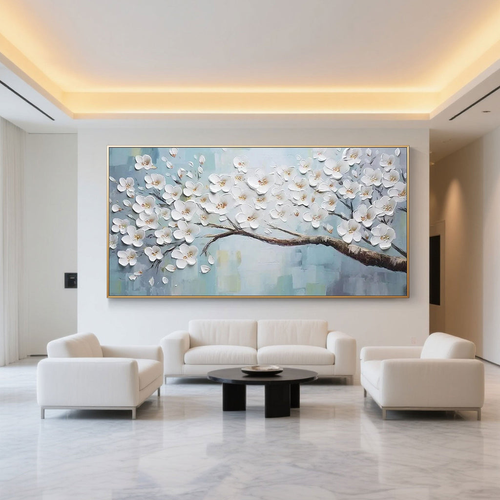 3D White Floral Wall Art | Serenity