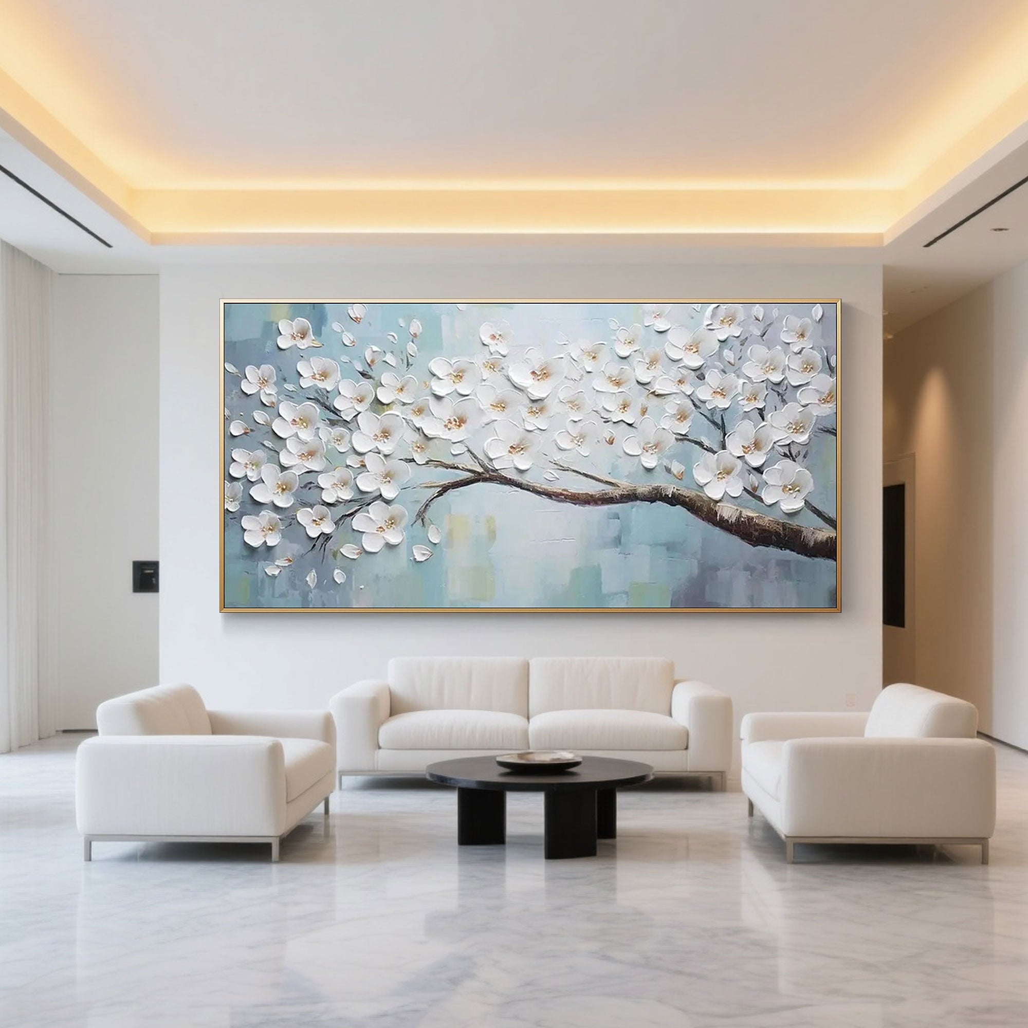 3D White Floral Wall Art | Serenity
