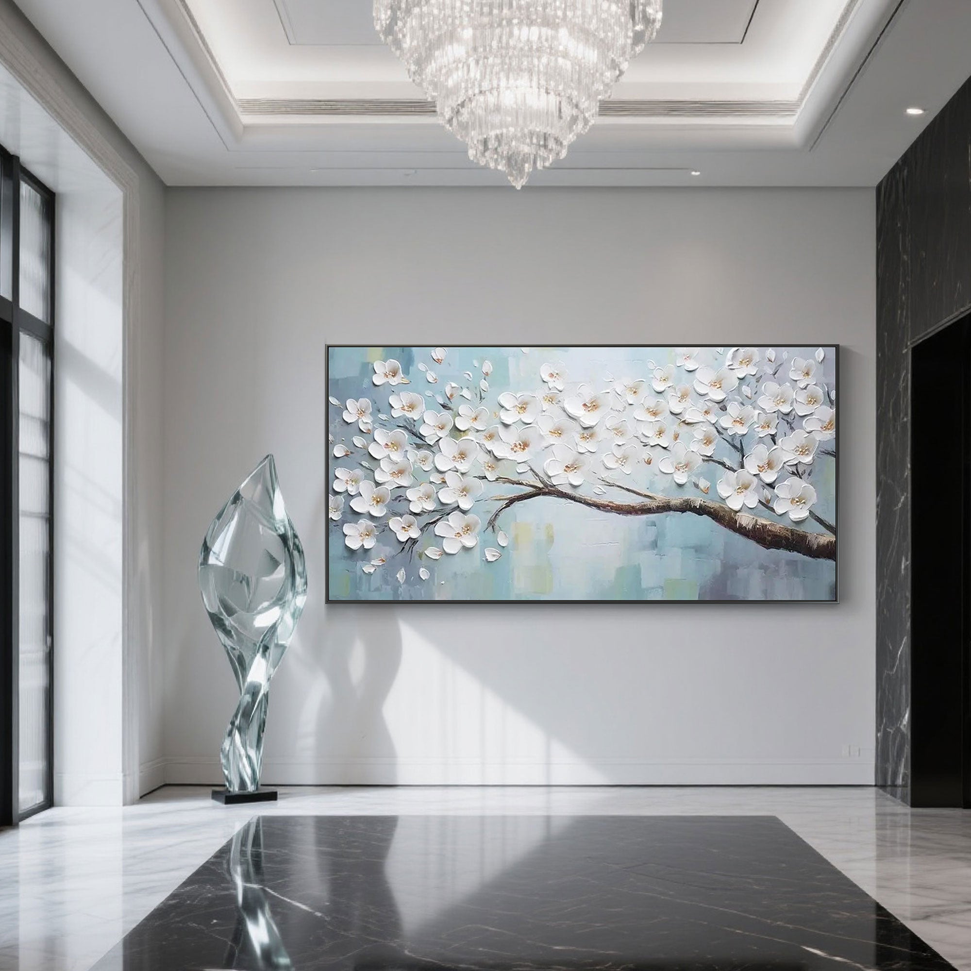 3D White Floral Wall Art | Serenity