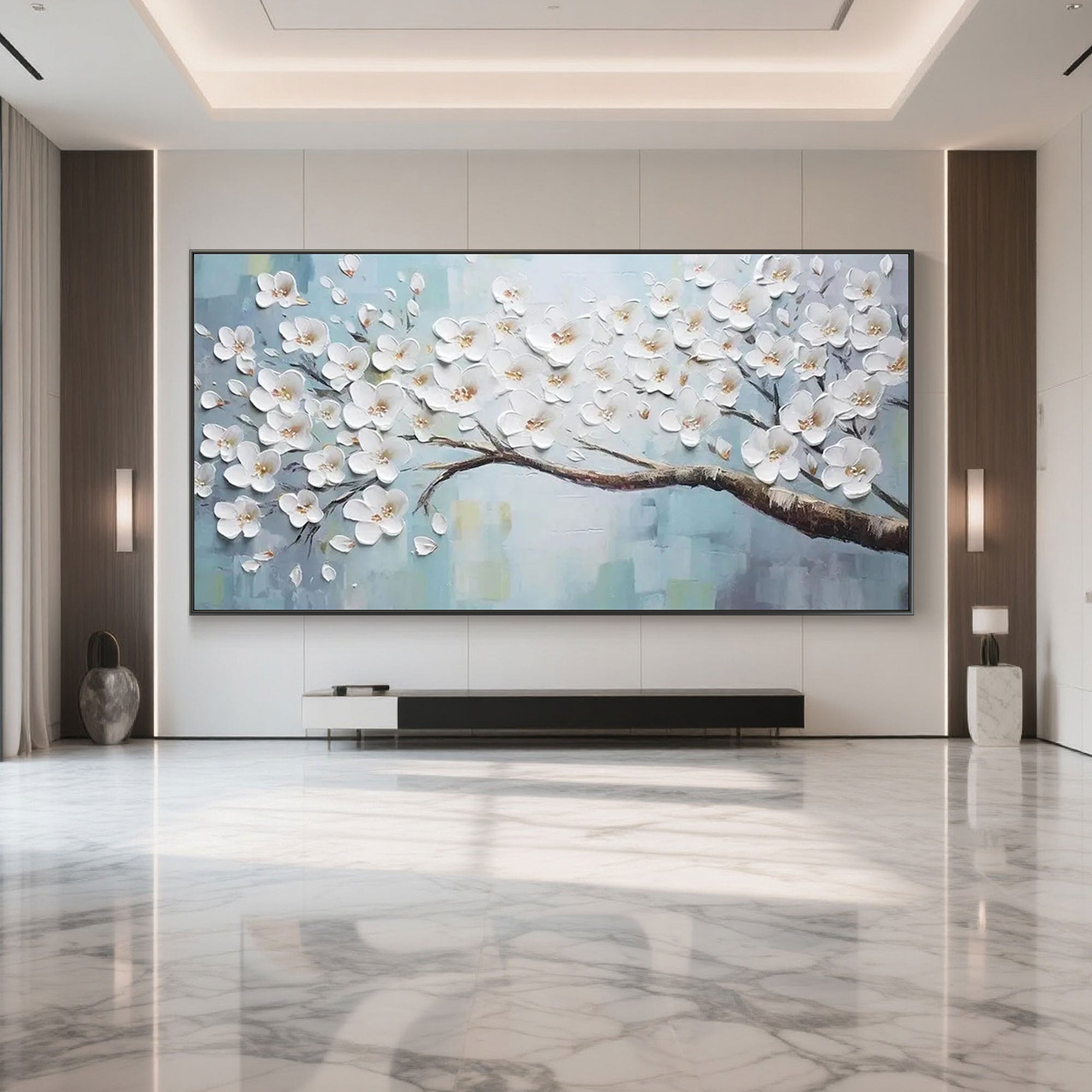 3D White Floral Wall Art | Serenity