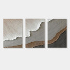 3D Textured Abstract Neutral Wall Art - aded Strata