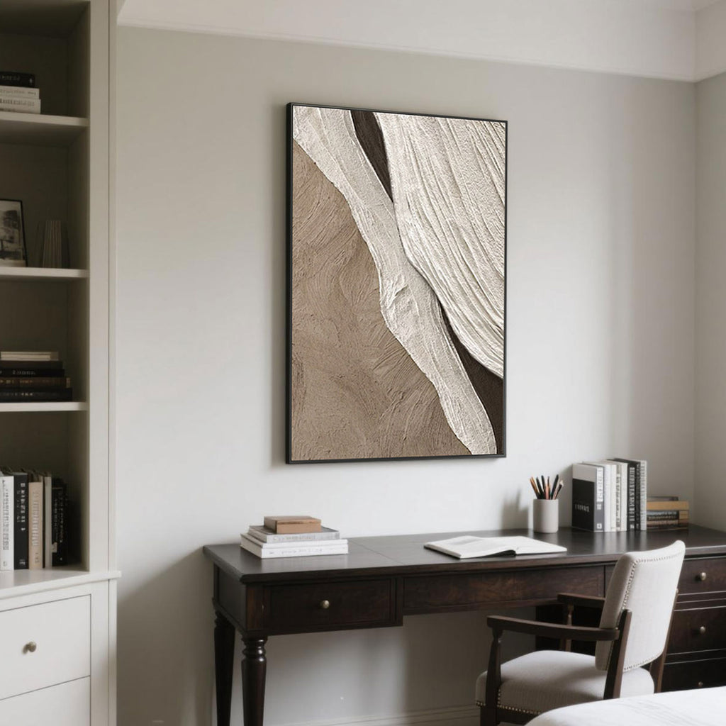 3D Textured Abstract Painting - Shoreline Veil