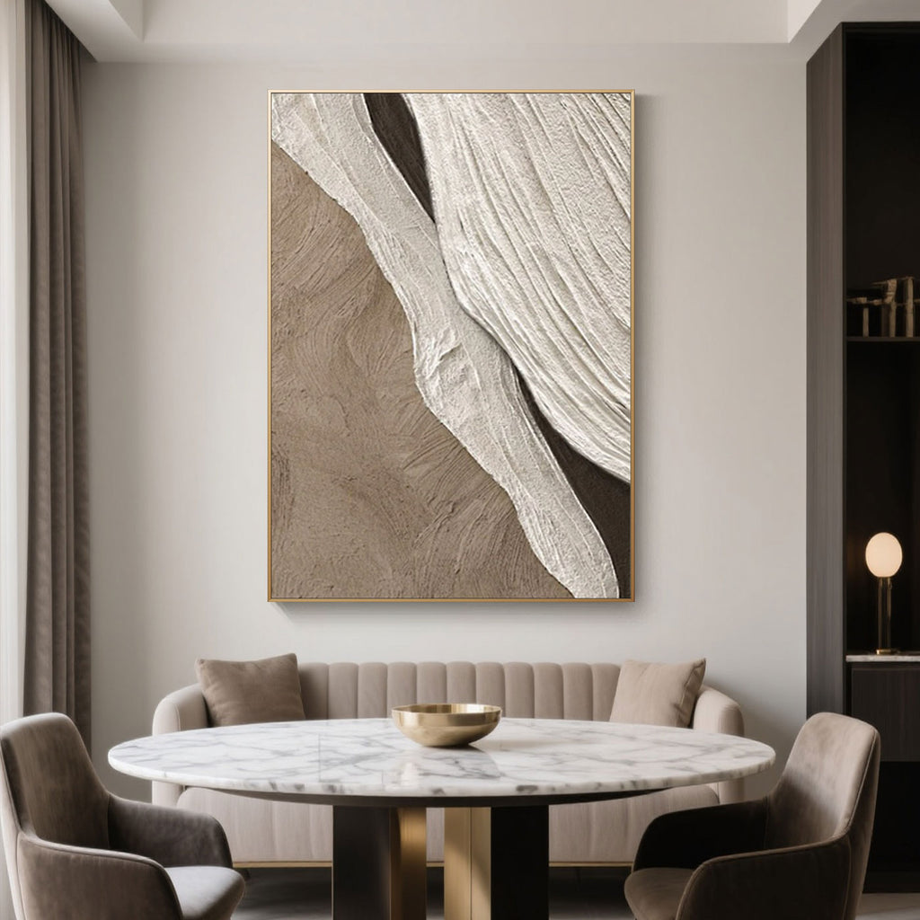 3D Textured Abstract Painting - Shoreline Veil