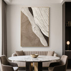 3D Textured Abstract Painting - Shoreline Veil