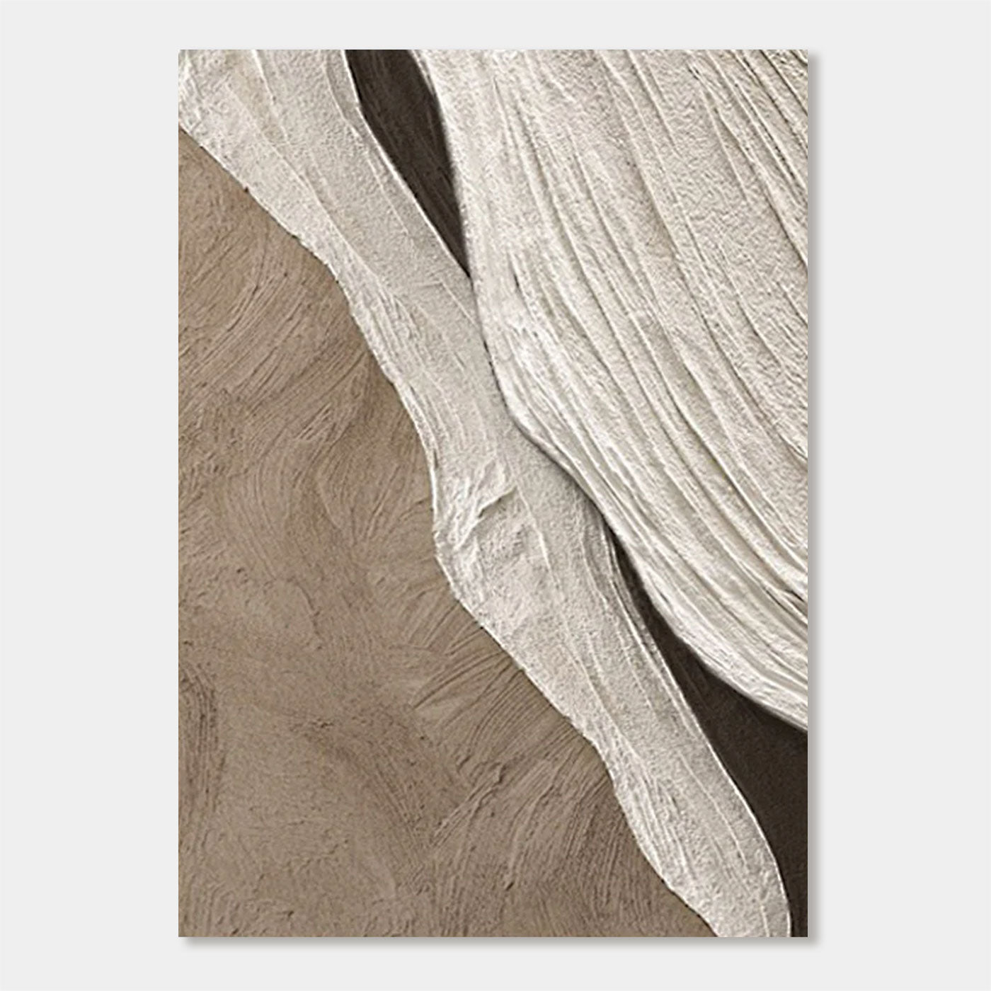 3D Textured Abstract Painting - Shoreline Veil