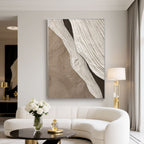 3D Textured Abstract Painting - Shoreline Veil