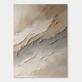 3D Textured Abstract Painting 'Silent Layers' - Neutral Beige Gray Cream Layers Hand-Painted Canvas Wall Art