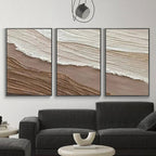 3D Textured Abstract Seascape Wall Art - Earth Waves