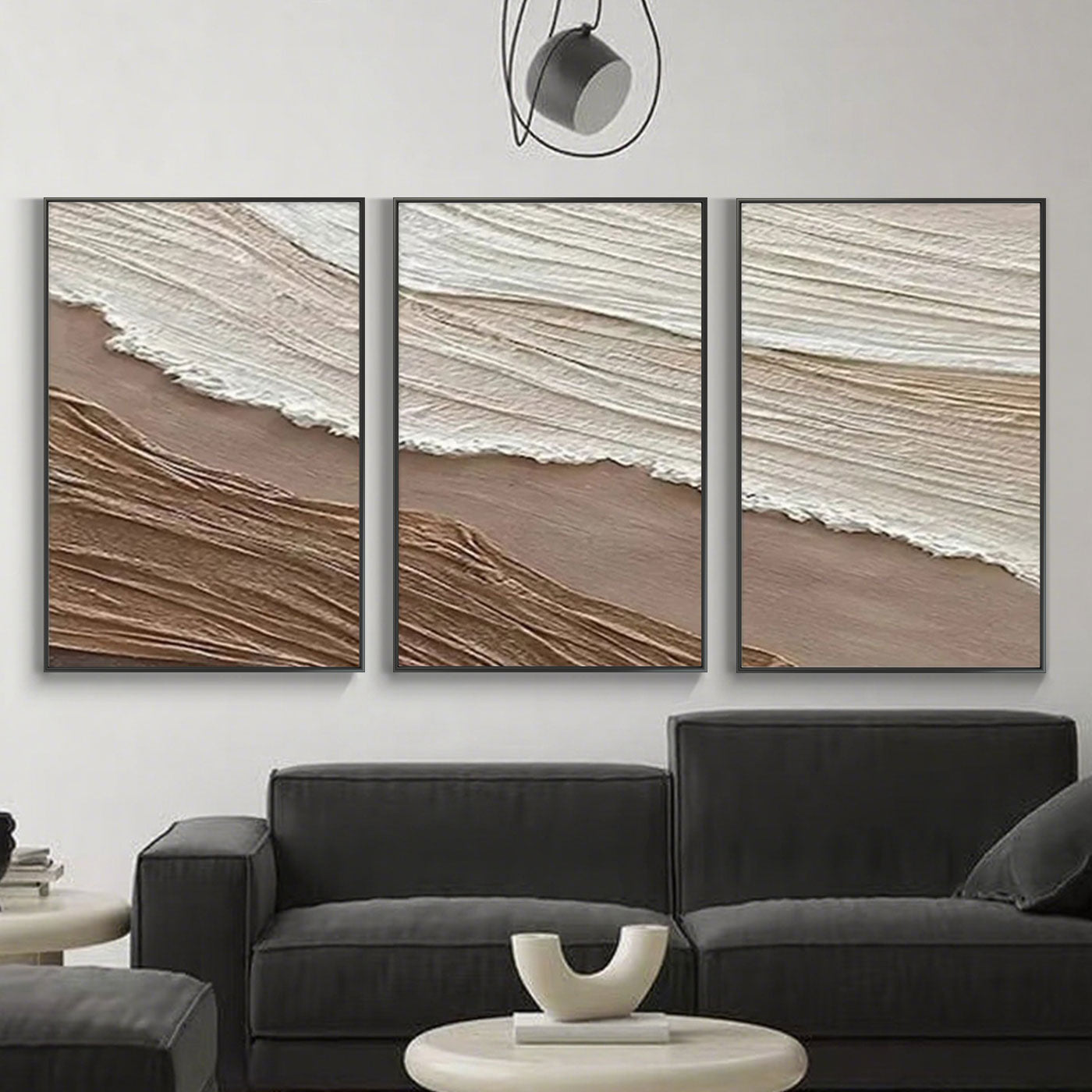 3D Textured Abstract Seascape Wall Art - Earth Waves