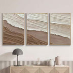 3D Textured Abstract Seascape Wall Art - Earth Waves