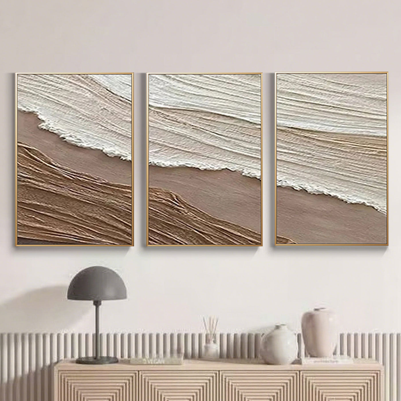 3D Textured Abstract Seascape Wall Art - Earth Waves