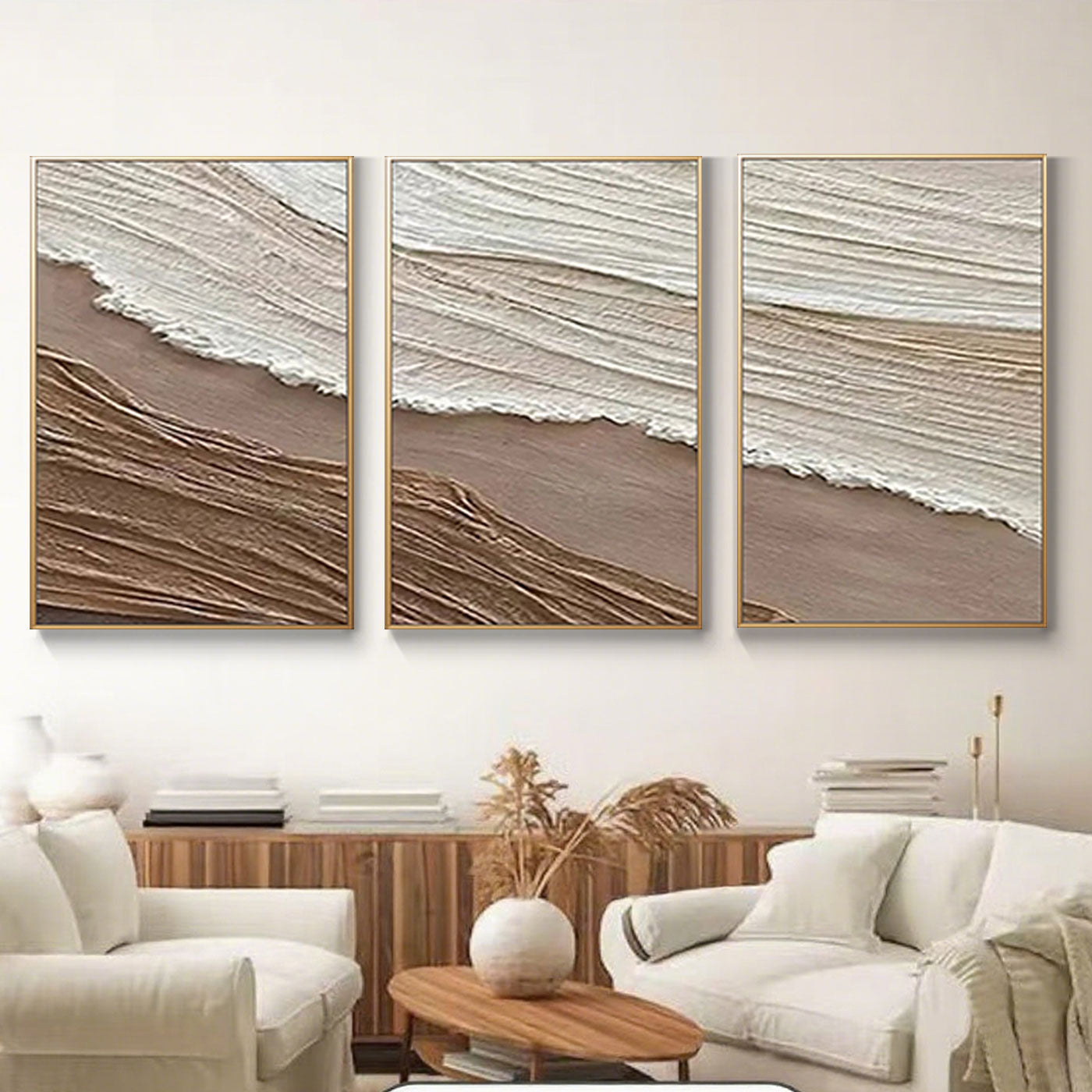 3D Textured Abstract Seascape Wall Art - Earth Waves