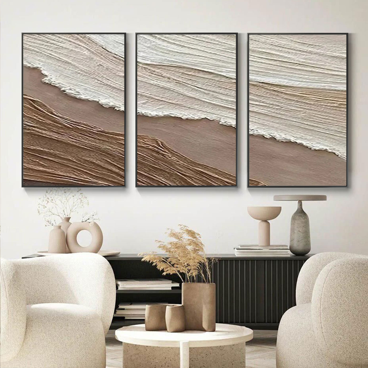 3D Textured Abstract Seascape Wall Art - Earth Waves