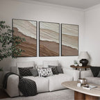3D Textured Abstract Seascape Wall Art - Earth Waves