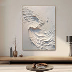 3D Textured Abstract Wave Painting - Dual Harmony