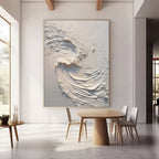 3D Textured Abstract Wave Painting - Dual Harmony
