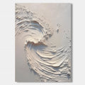 Lumi Gallery's hand-painted 3D textured abstract wave canvas art