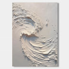 3D Textured Abstract Wave Painting - Dual Harmony