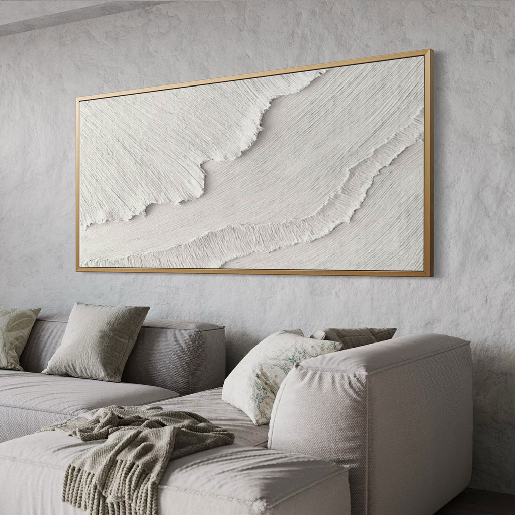 3D Textured Abstract Wave Painting - Tidal Veil