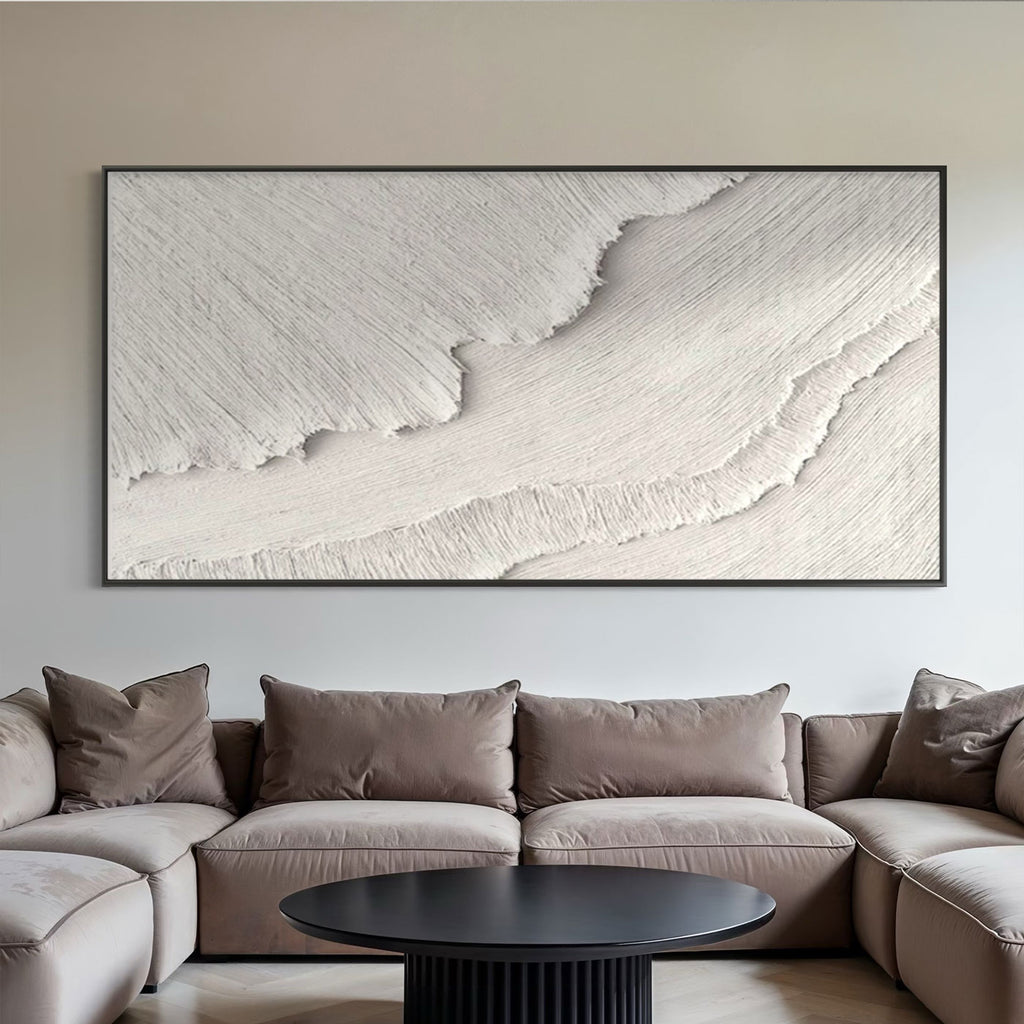3D Textured Abstract Wave Painting - Tidal Veil
