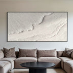 3D Textured Abstract Wave Painting - Tidal Veil