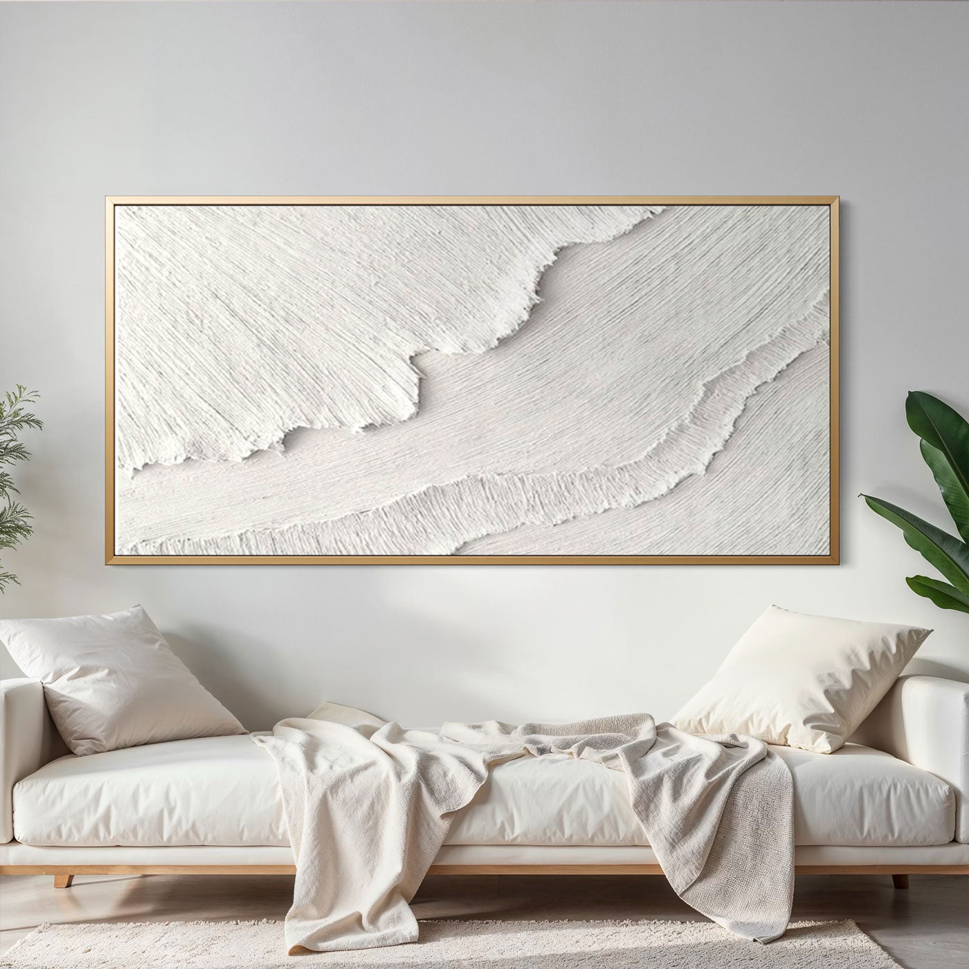 3D Textured Abstract Wave Painting - Tidal Veil