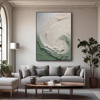 3D Textured Abstract Wave Wall Art - Tidal Vortex