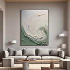 3D Textured Abstract Wave Wall Art - Tidal Vortex