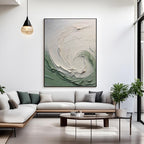 3D Textured Abstract Wave Wall Art - Tidal Vortex