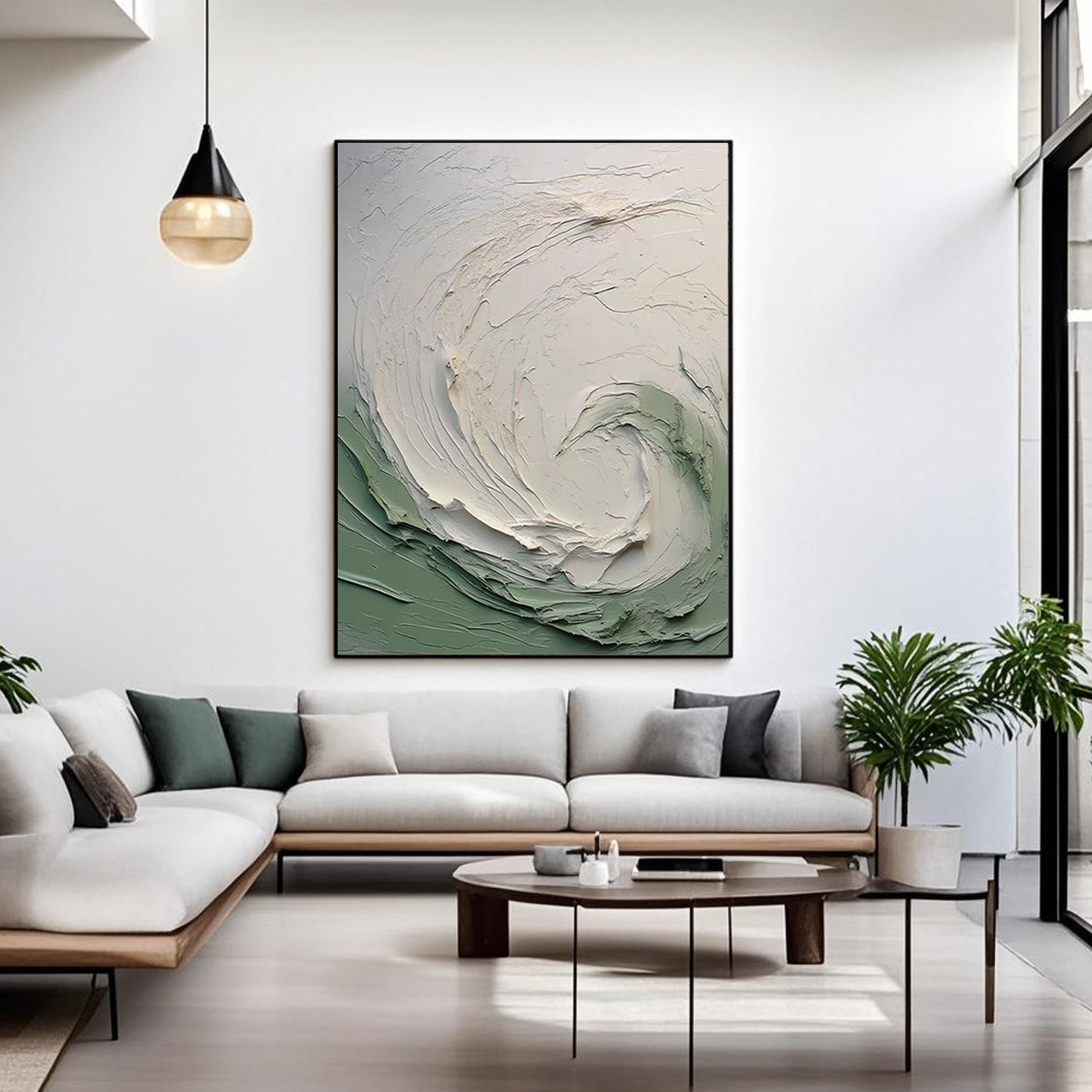 3D Textured Abstract Wave Wall Art - Tidal Vortex