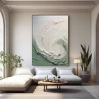 3D Textured Abstract Wave Wall Art - Tidal Vortex