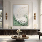 Lumi Gallery 3D textured abstract wave wall art 'Tidal Vortex' in modern interior