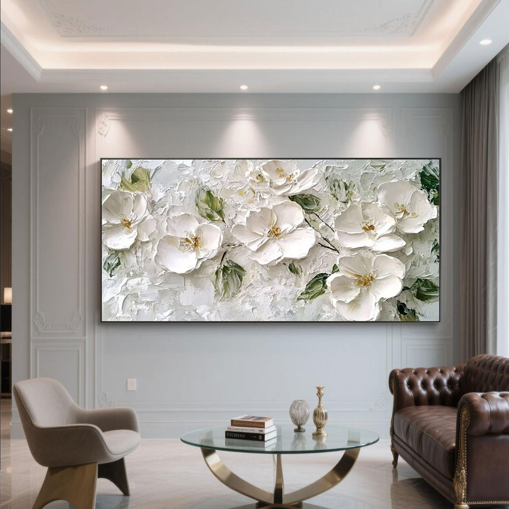 3D Textured Floral Wall Art - Ethereal Bloom